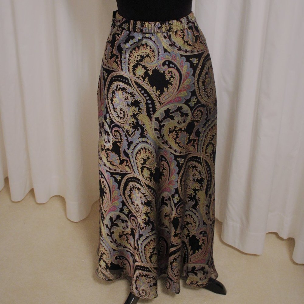 Coldwater Creek Skirt. The Maxi is back! Black, gray, silver, rose, blue M - Picture 2 of 8